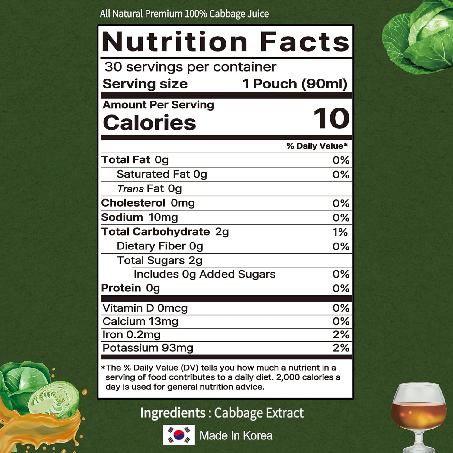 All Natural Cabbage Juice – 100% Korean Cabbage Extract