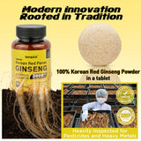 Load image into Gallery viewer, Korean Red Panax Ginseng Tablet. Superior Strength 2000mg Per Serving, 90 Vegan Tablets.